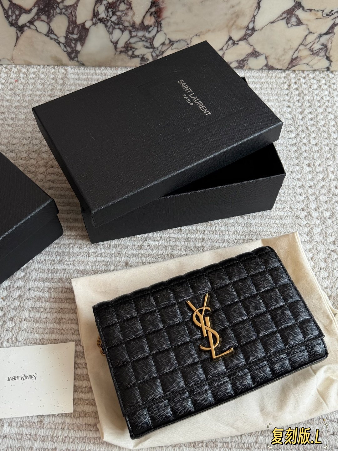 YSL Saint Laurent new envelope bag, small grain leather