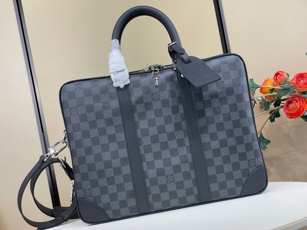 Louis Vuitton Voyage Double-Zip Briefcase N40485 Damier Graphite