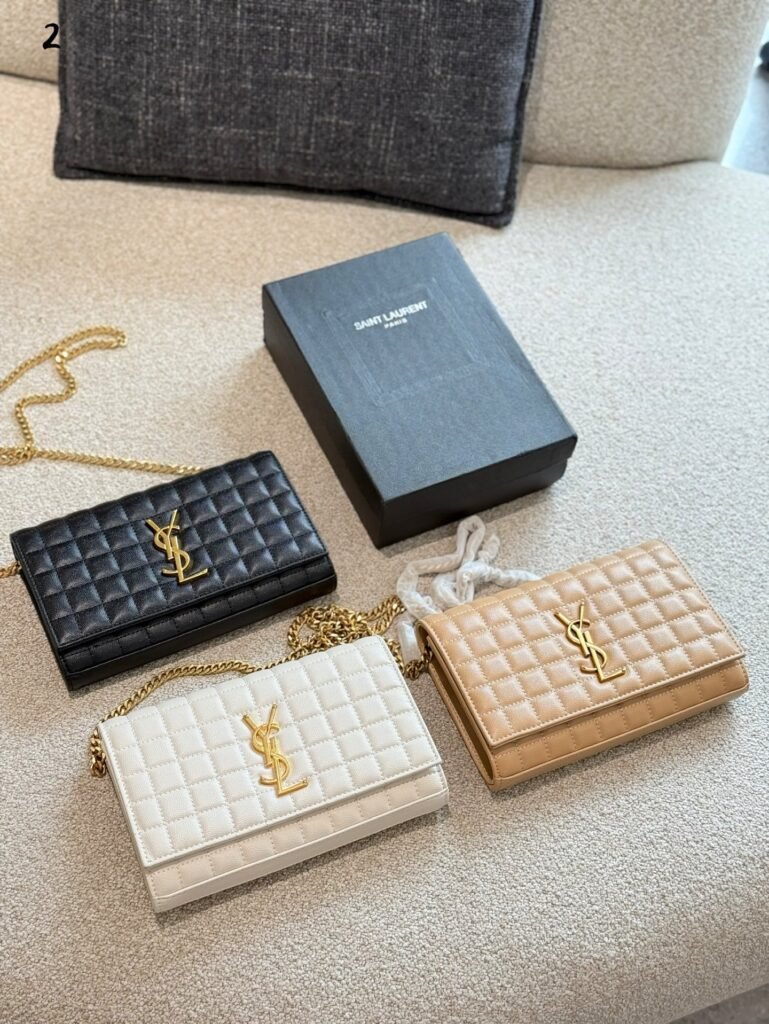 Saint Laurent WOC Chain Wallet — Monogram Edition