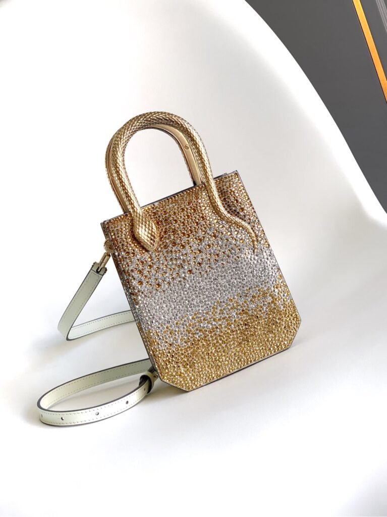 Bvlgari Serpentine Mini Tote — Crystal Suede